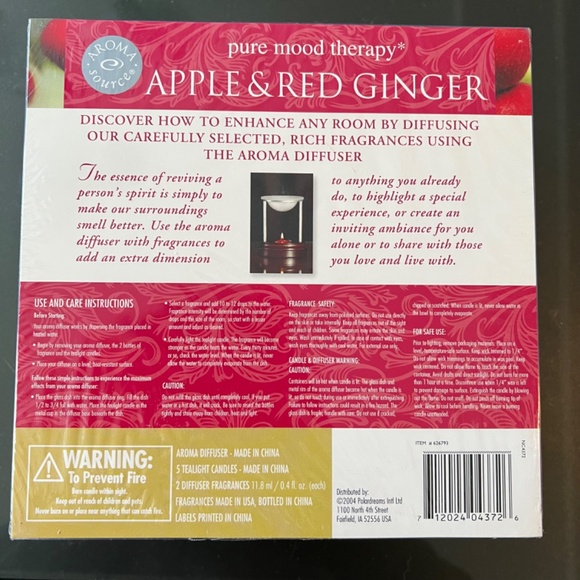 Aroma Source Apple & Red Ginger Oil Diffuser - Picture 2 of 2
